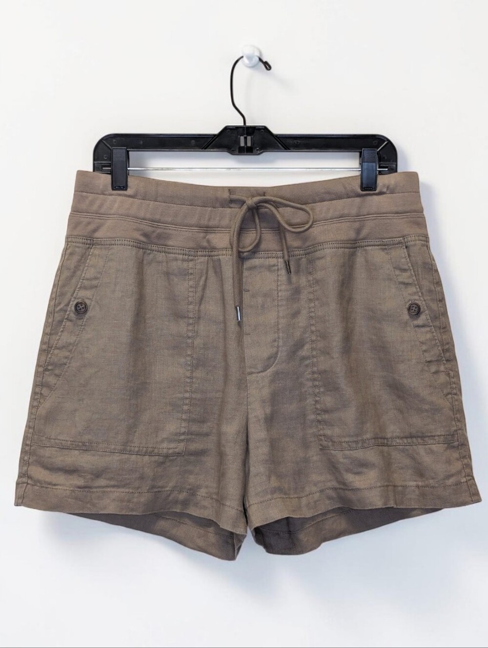 Standard James Perse Taupe Linen Utility Shorts Drawstring Size 3 L